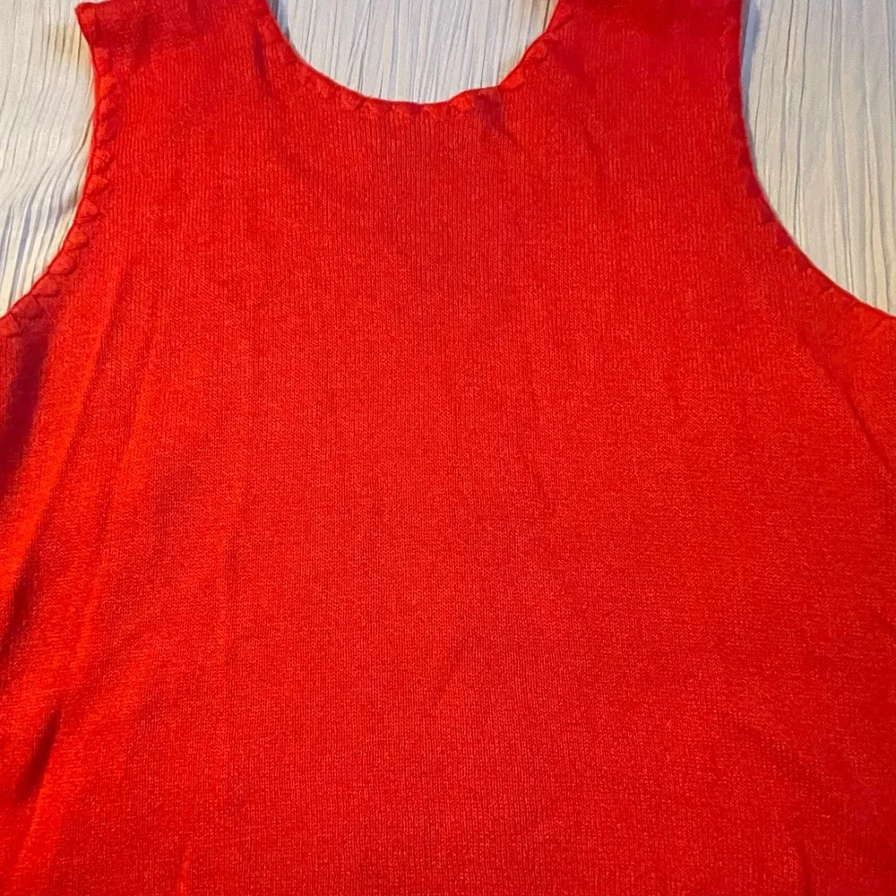 San Remo cardigan sweater and matching tank red with‎ black size XL vintage